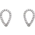 Geometric J-Hoop Earrings - Image 2