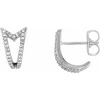 Geometric J-Hoop Earrings