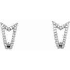 Geometric J-Hoop Earrings - Image 2