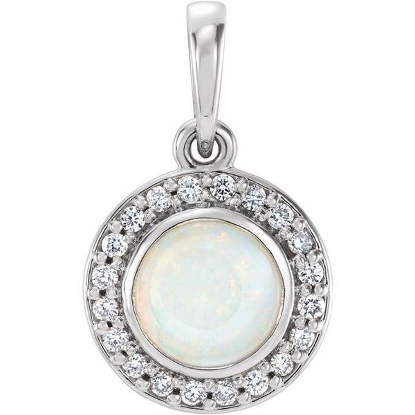 Bezel-Set Halo-Style Pendant
