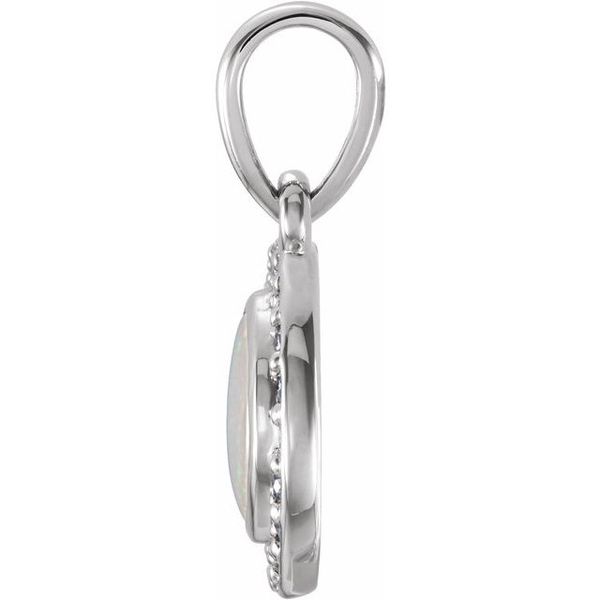 Bezel-Set Halo-Style Pendant - Image 2
