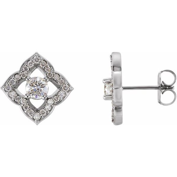 Halo-Style Clover Earrings