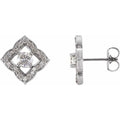 Halo-Style Clover Earrings