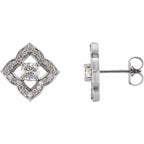 Halo-Style Clover Earrings
