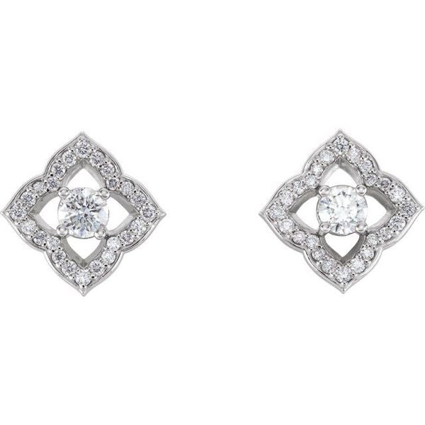 Halo-Style Clover Earrings - Image 2