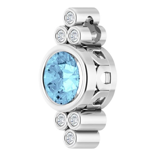 Bezel-Set Accented Pendant - Image 2