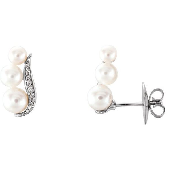 Accented Pearl Ear Climbers