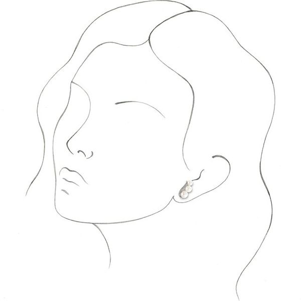 Accented Pearl Ear Climbers - Image 3