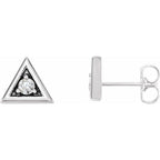 Round 3-Prong Geometric Earrings