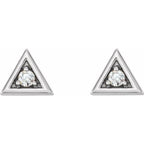 Round 3-Prong Geometric Earrings - Image 2