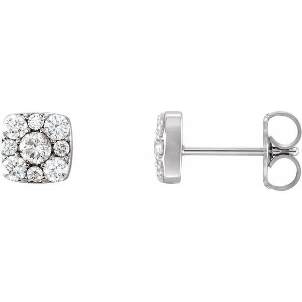 Square Cluster Earrings
