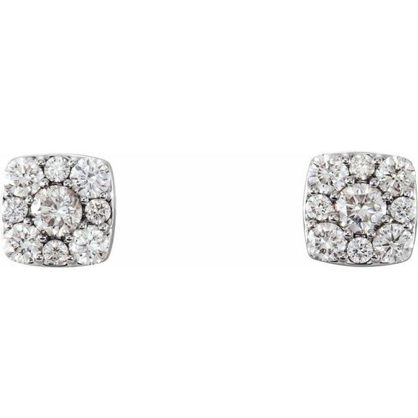 Square Cluster Earrings - Image 2