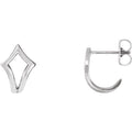 Geometric J-Hoop Earrings