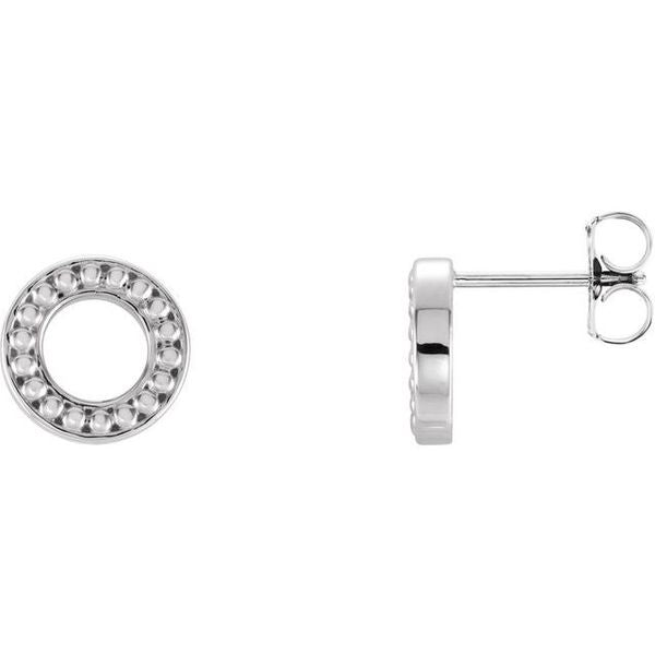 Beaded Circle Earrings
