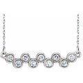 Bezel-Set Bar Necklace