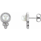 Granulated Pearl Earrings
