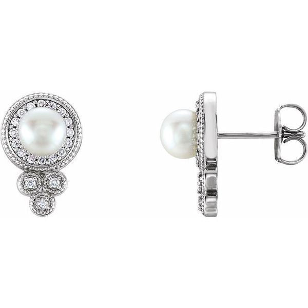 Granulated Pearl Earrings