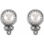 Granulated Pearl Earrings - Image 2