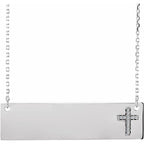 Engravable Cross Necklace