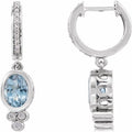 Bezel-Set Hoop Earrings