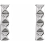 Pyramid Bar Earrings - Image 2
