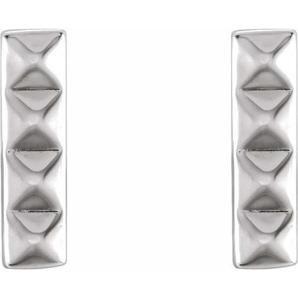 Pyramid Bar Earrings - Image 2
