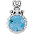 Bezel-Set Accented Pendant
