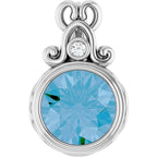 Bezel-Set Accented Pendant