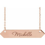 Engravable Geometric Necklace - Image 3