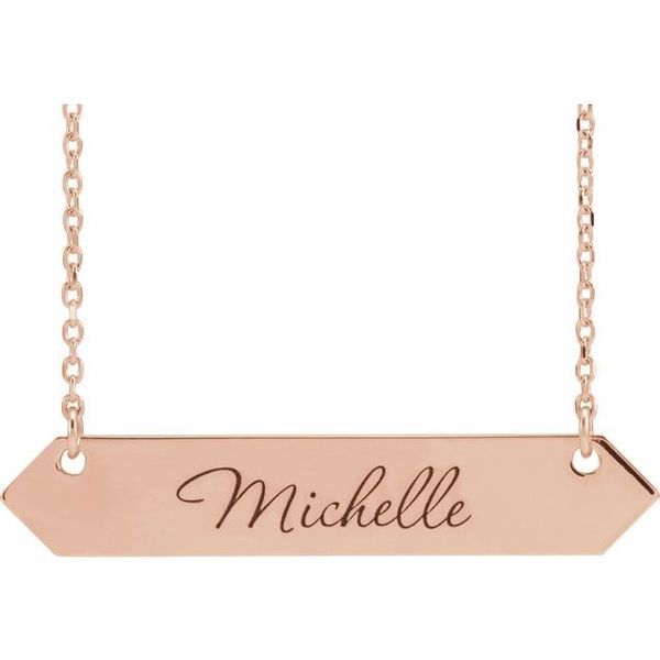 Engravable Geometric Necklace - Image 3