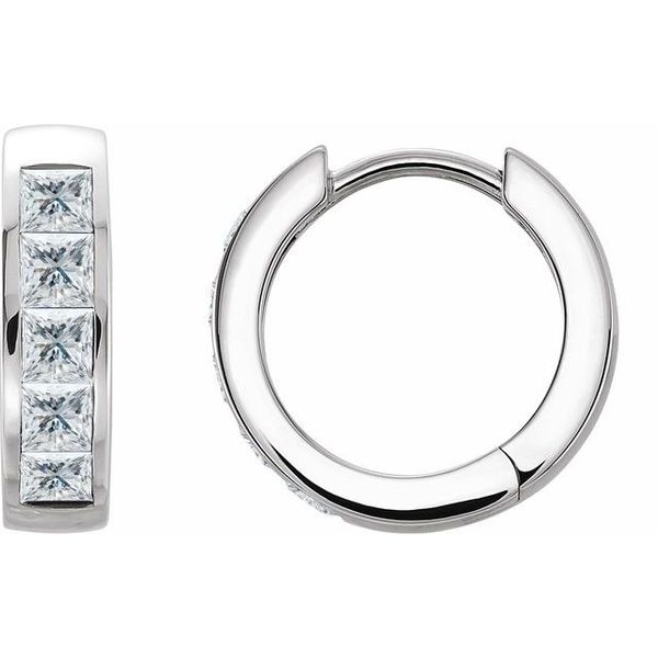 Channel-Set Hoop Earrings