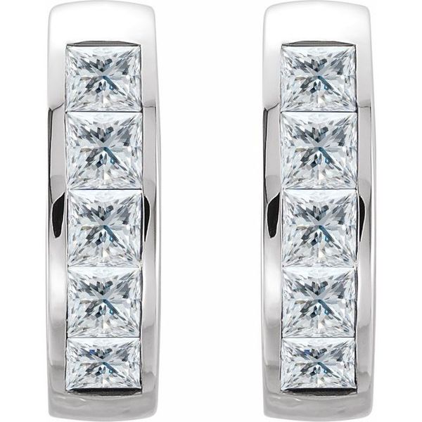 Channel-Set Hoop Earrings - Image 2