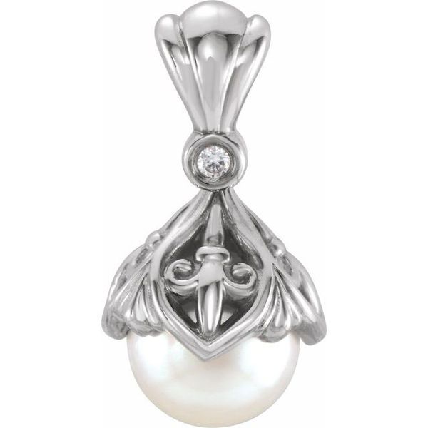 Pearl Fleur-de-lis Pendant