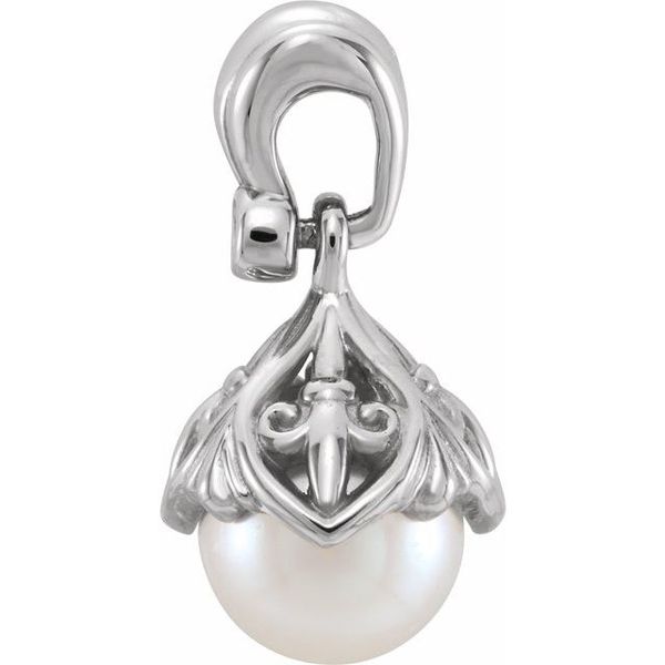 Pearl Fleur-de-lis Pendant - Image 2