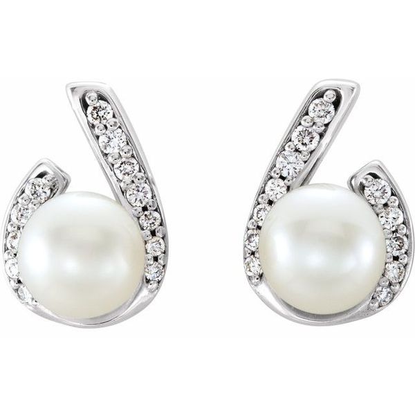 Accented Pearl Earrings - Image 2