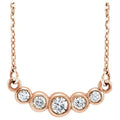 Graduated Bezel-Set Necklace
