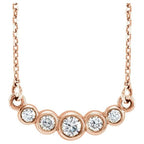 Graduated Bezel-Set Necklace