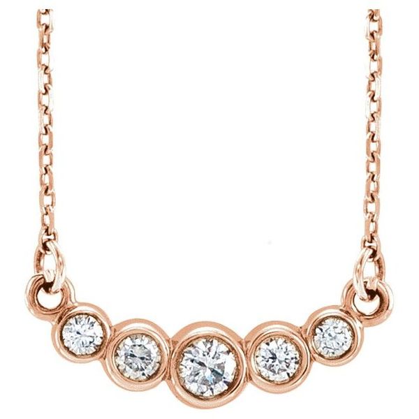 Graduated Bezel-Set Necklace