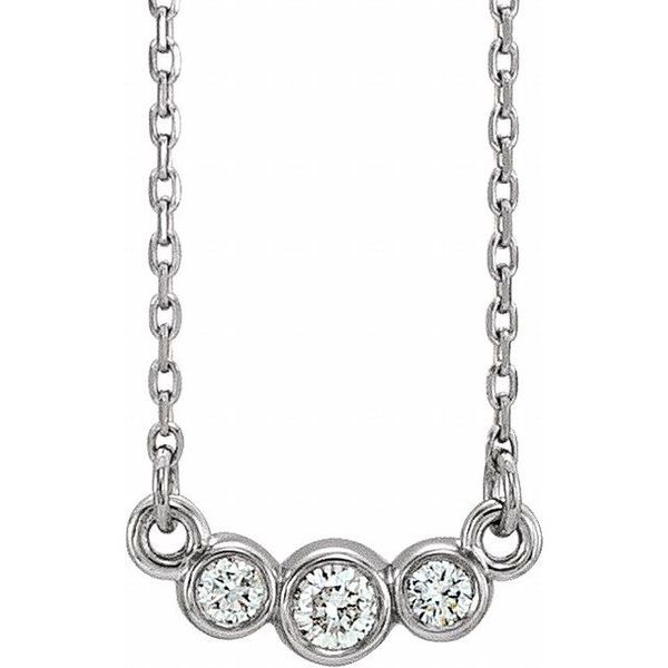 Three-Stone Bezel-Set Necklace