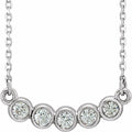 Five-Stone Bezel-Set Necklace
