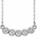 Five-Stone Bezel-Set Necklace