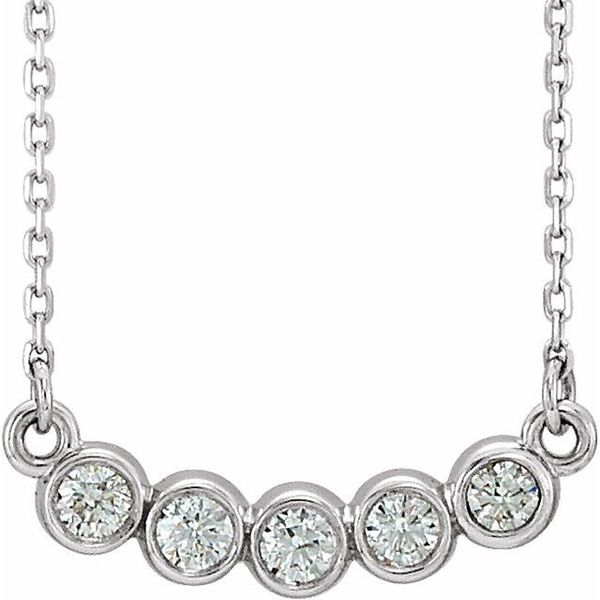 Five-Stone Bezel-Set Necklace