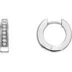 Accented Milgrain Hoop Earrings