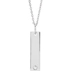 Engravable Bar Necklace