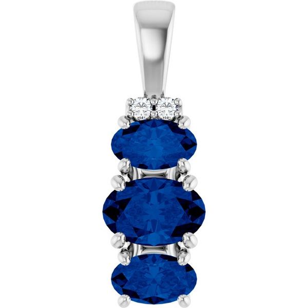 Accented Three-Stone Pendant