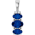 Accented Three-Stone Pendant