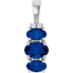 Accented Three-Stone Pendant