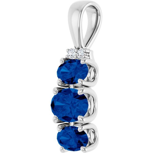 Accented Three-Stone Pendant - Image 2