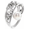 Pearl Freeform Scroll Pendant
