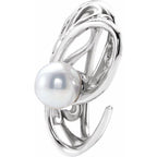 Pearl Freeform Scroll Pendant - Image 2
